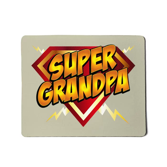 Super Grandpa Superhero Grandfather Father's Day Mousepad