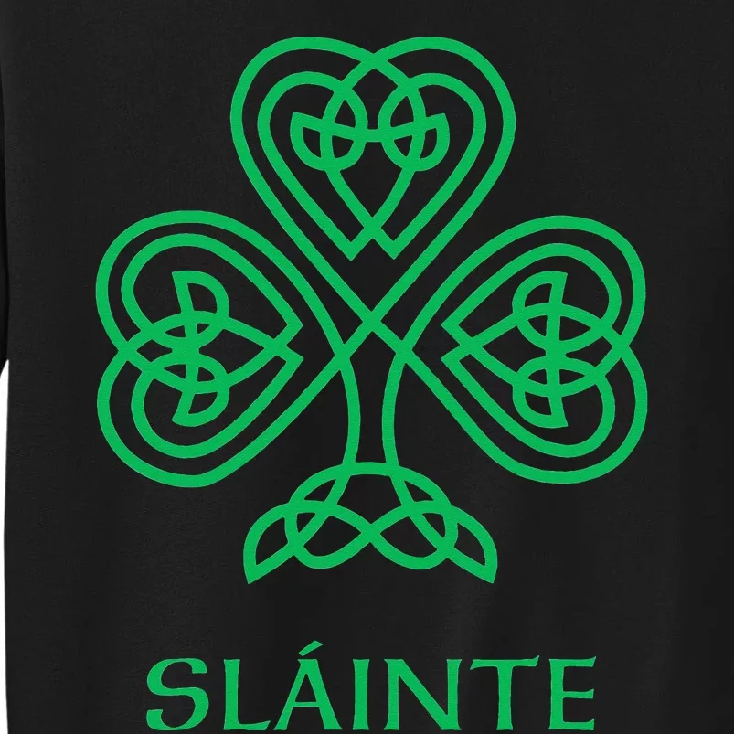 Shamrock Green Shamrock Slainte Celtic Knot Irish Sweatshirt