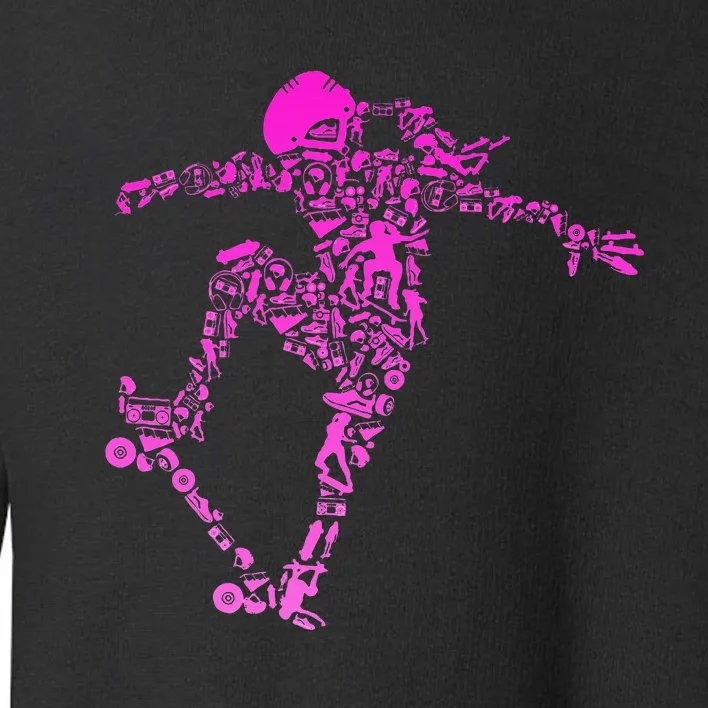 Skater Girl Skateboarder Girl Skateboard Gift Toddler Sweatshirt