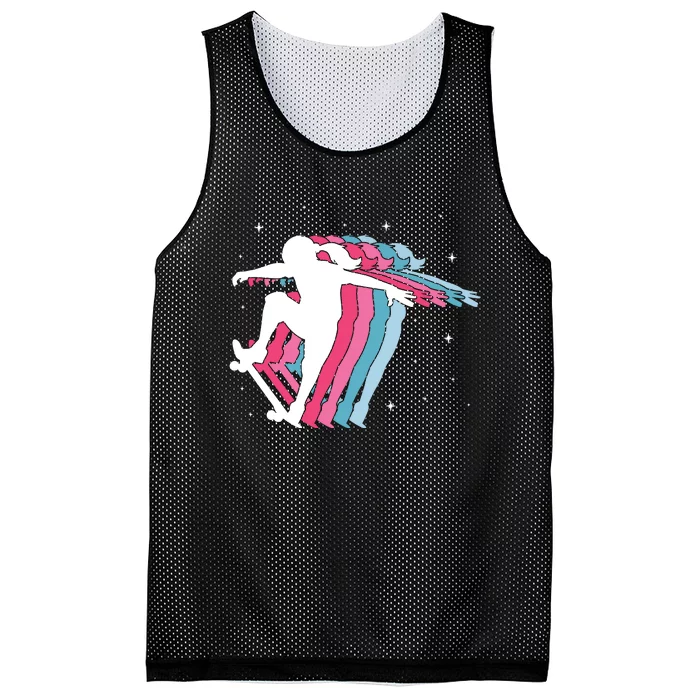 Skater Girl Skateboarder Skateboarding Gift Mesh Reversible Basketball Jersey Tank