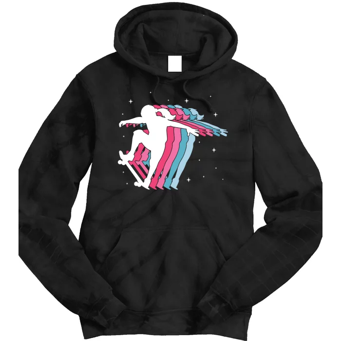 Skater Girl Skateboarder Skateboarding Gift Tie Dye Hoodie