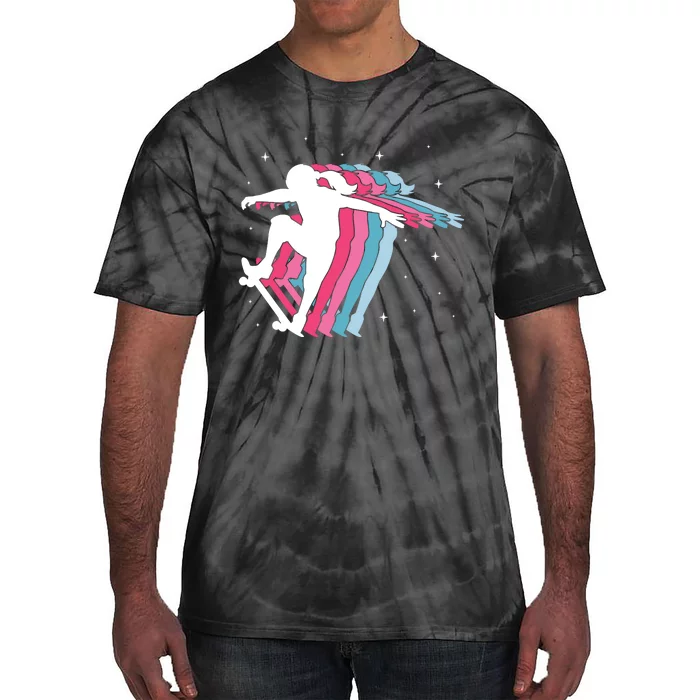 Skater Girl Skateboarder Skateboarding Gift Tie-Dye T-Shirt