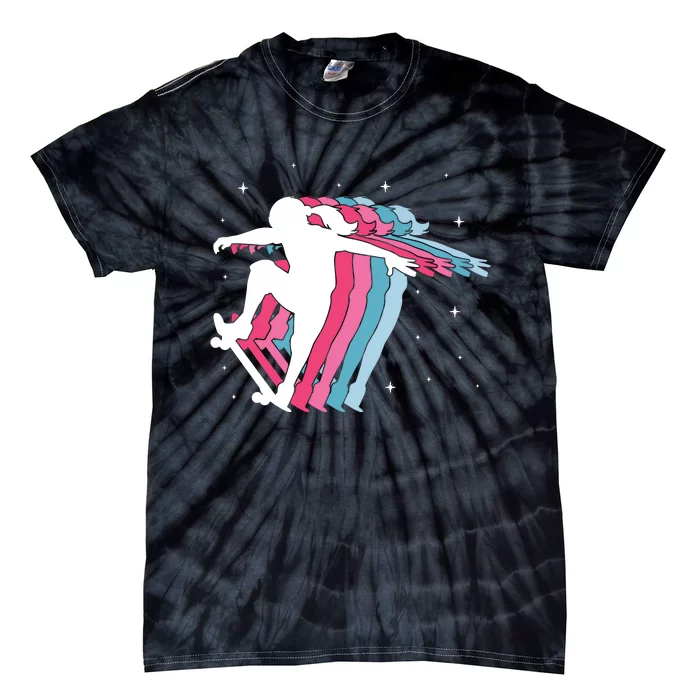 Skater Girl Skateboarder Skateboarding Gift Tie-Dye T-Shirt