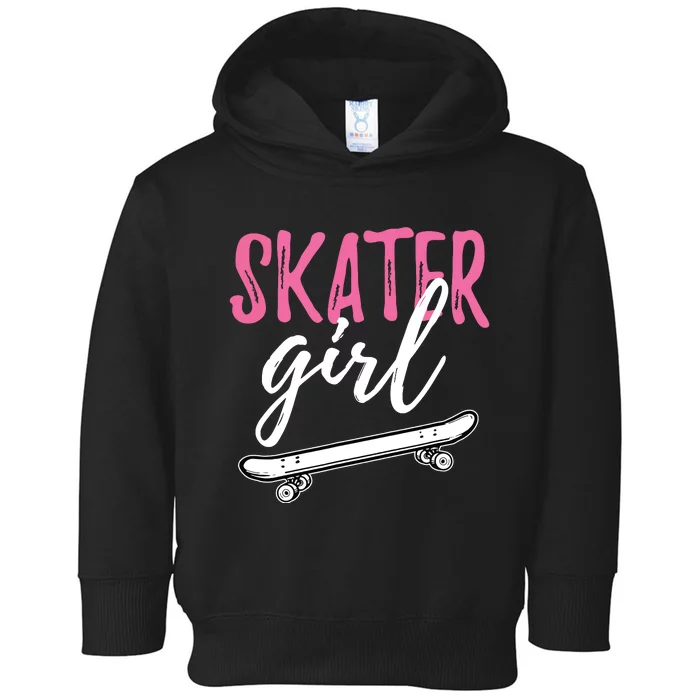 Skater Girl Skateboarding Skateboard Gift Toddler Hoodie