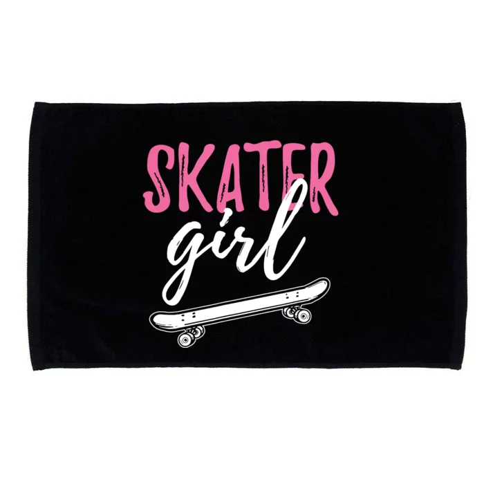 Skater Girl Skateboarding Skateboard Gift Microfiber Hand Towel