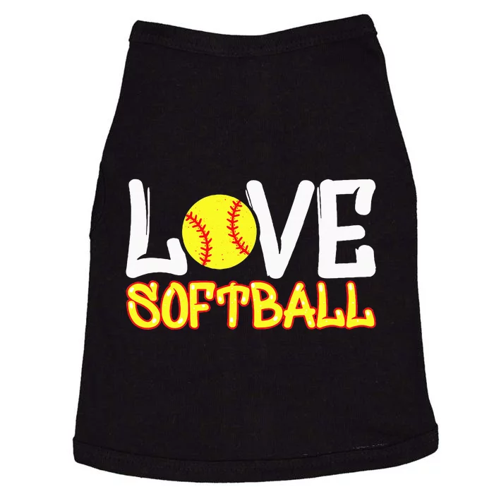 Softball Graphic Saying Doggie Tank