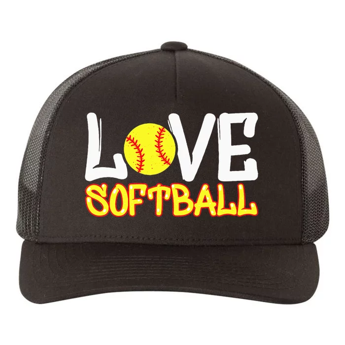 Softball Graphic Saying Yupoong Adult 5-Panel Trucker Hat