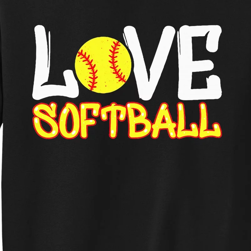 Softball Graphic Saying Tall Sweatshirt