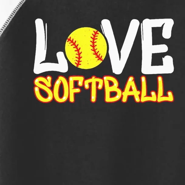 Softball Graphic Saying Toddler Fine Jersey T-Shirt