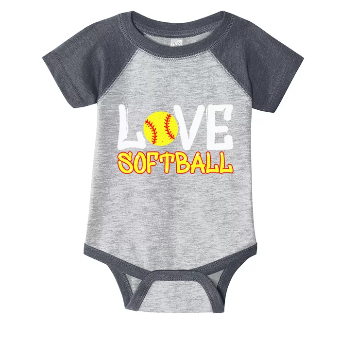 Softball Graphic Saying Infant Baby Jersey Bodysuit