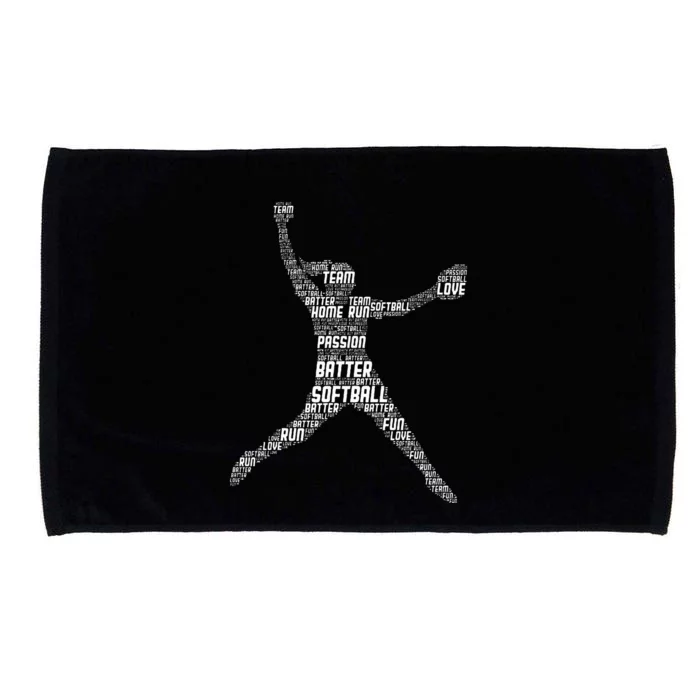 Softball Girl Microfiber Hand Towel