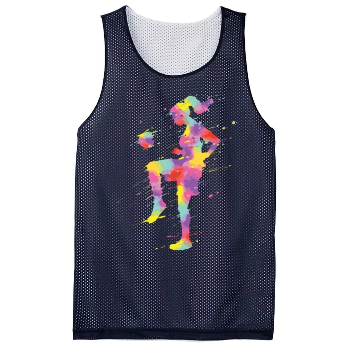 Soccer Girl Mesh Reversible Basketball Jersey Tank