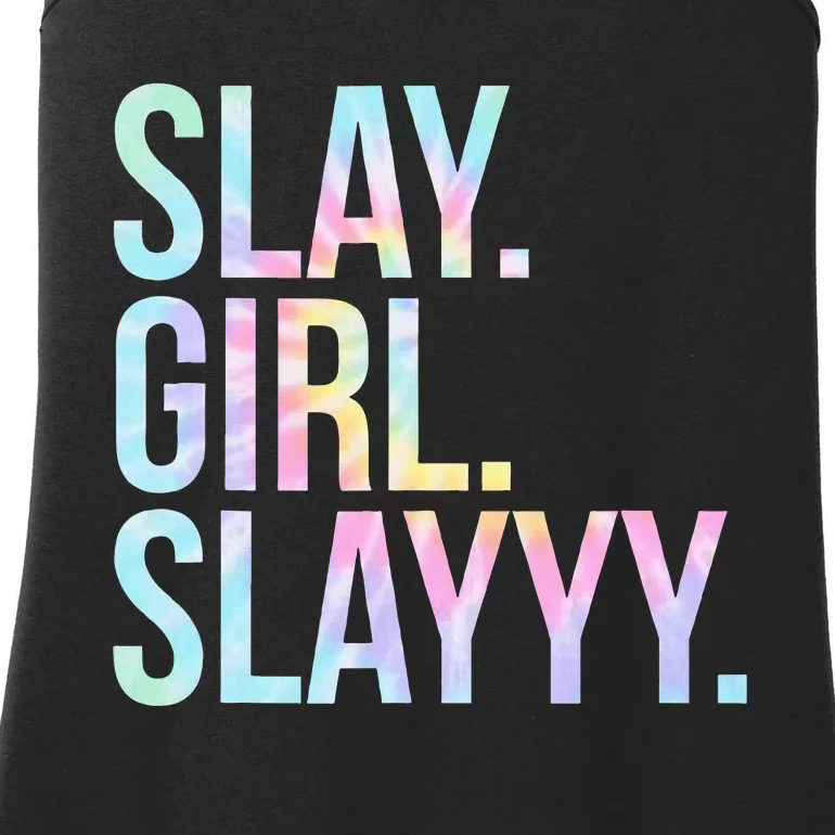 Slay Girl Slay Tie Dye Ladies Essential Tank