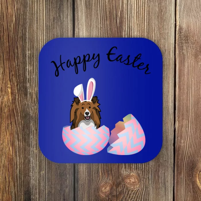 Sheltie Gift Sheltie Easter Happy Easter Funny Sheltie Mom Meaningful Gift Coaster