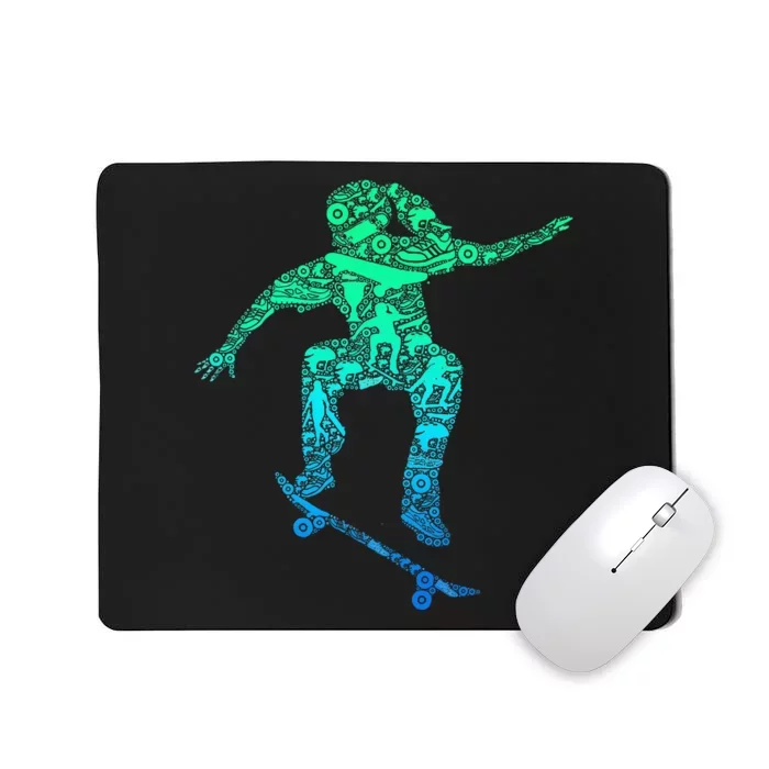 Skater Girl Skateboarder Girl Skateboarding Mousepad