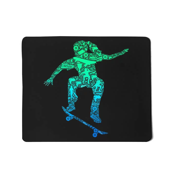 Skater Girl Skateboarder Girl Skateboarding Mousepad