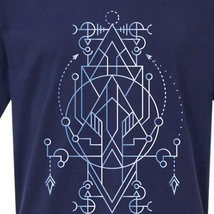 Sacred Geometry Spiritual Yoga Magic Yantra Gift Sueded Cloud Jersey T-Shirt