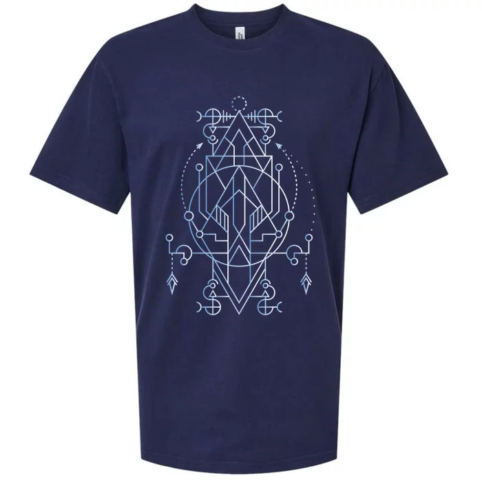 Sacred Geometry Spiritual Yoga Magic Yantra Gift Sueded Cloud Jersey T-Shirt