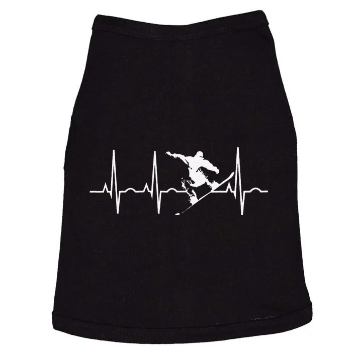 Snowboarder Gifts Snowboarding Heartbeat Doggie Tank