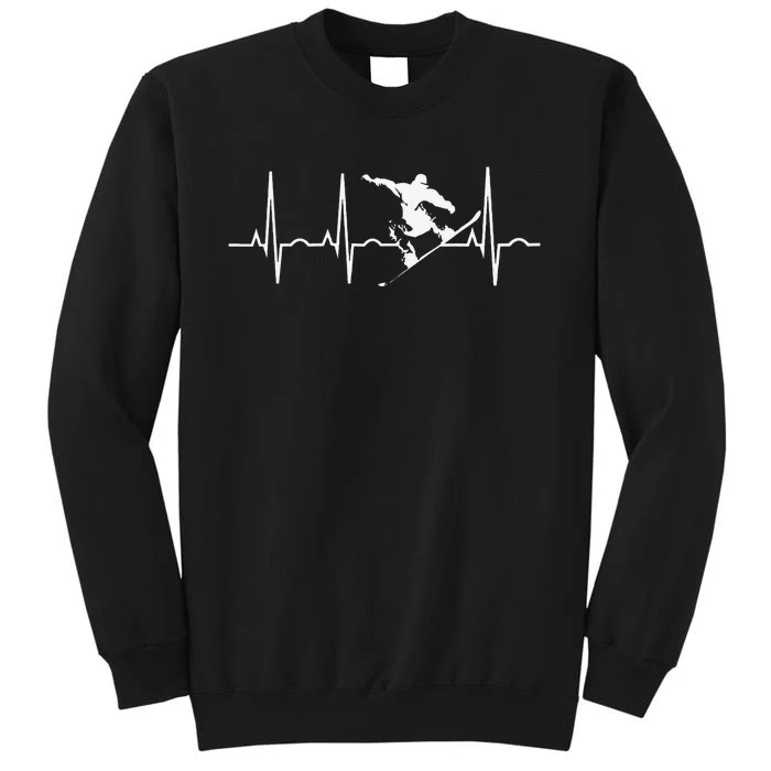 Snowboarder Gifts Snowboarding Heartbeat Sweatshirt