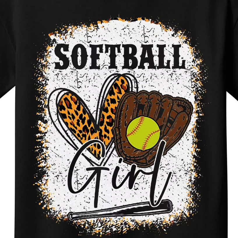 Softball Girl Kids T-Shirt