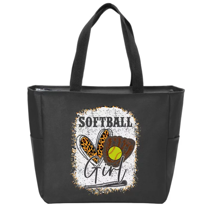 Softball Girl Zip Tote Bag