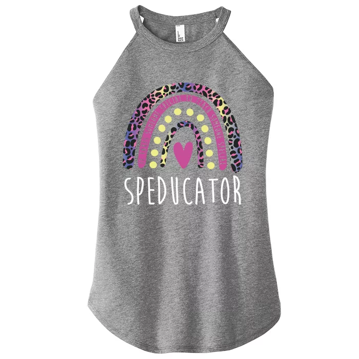 Speducator Gift Sped Special Education Teacher Gift Women’s Perfect Tri Rocker Tank