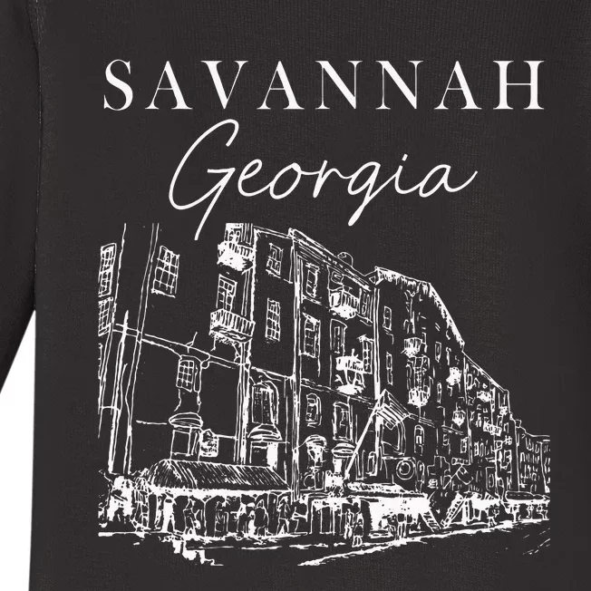 Savannah Georgia State Savannah Traveling Lover Georgia Baby Long Sleeve Bodysuit