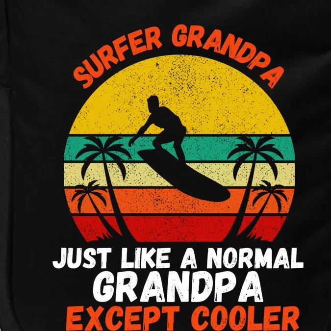 Surfer Grandpa Surf Grandfather Surfing Fathers Day Surfers Meaningful Gift Impact Tech Backpack