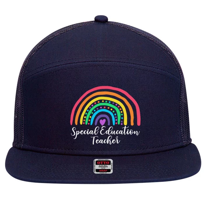 Speducator Gift Special Education Teacher Sped Ed Gift Great Gift 7 Panel Mesh Trucker Snapback Hat