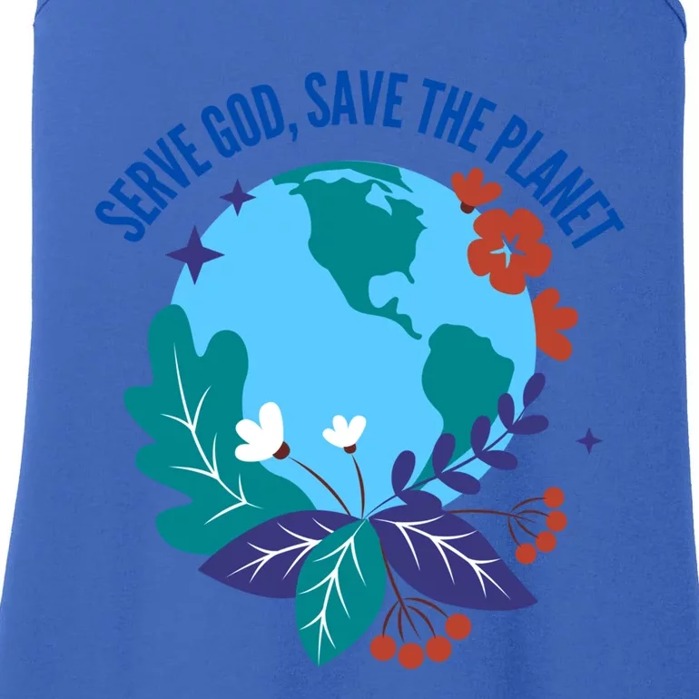 Serve God Save The Planet Gift Ladies Essential Tank