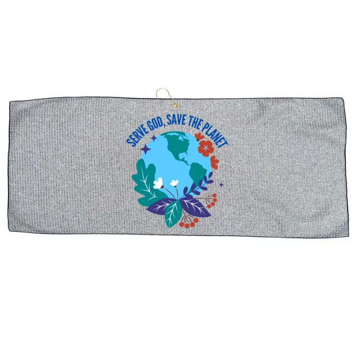 Serve God Save The Planet Gift Large Microfiber Waffle Golf Towel