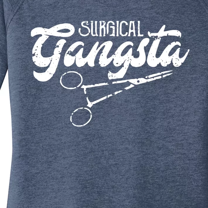 Surgical Gangsta Women's Perfect Tri Tunic Long Sleeve Shirt