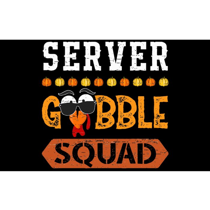 Server Gobble Squad Turkey Thanksgiving Waiter Bumper Sticker