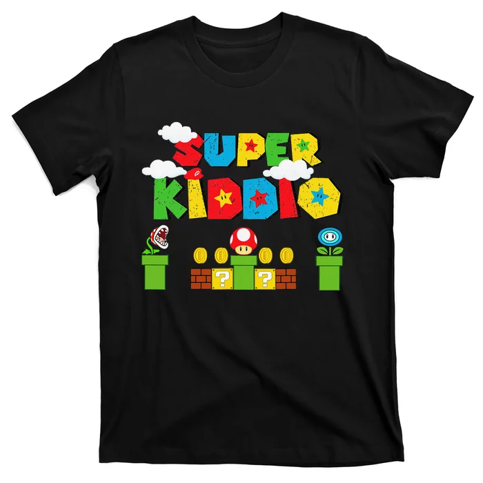 Super Gamer Super Kiddio Funny Retro Vintage T-Shirt