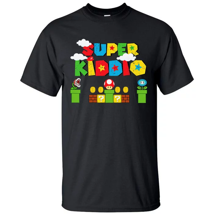 Super Gamer Super Kiddio Funny Retro Vintage Tall T-Shirt