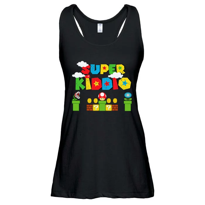 Super Gamer Super Kiddio Funny Retro Vintage Ladies Essential Flowy Tank