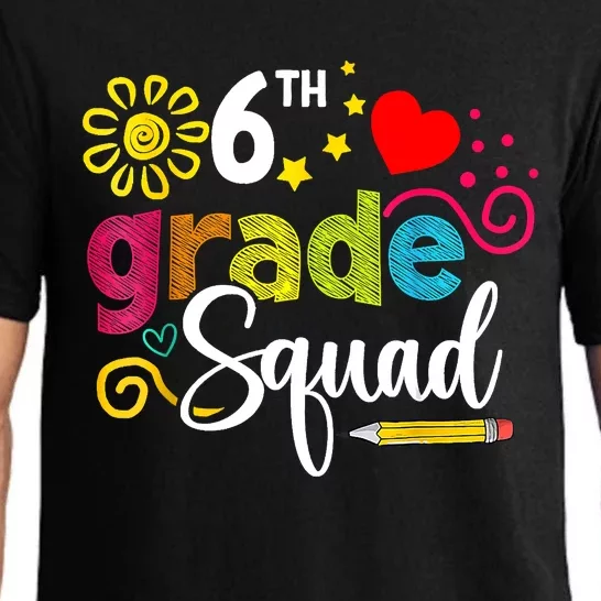 Sixth Grade Squad Back To School 6th Grader Teacher Pajama Set