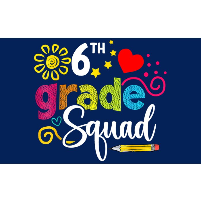 Sixth Grade Squad Back To School 6th Grader Teacher Bumper Sticker