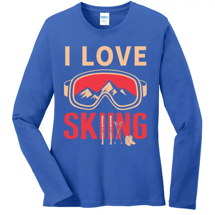 Ski Gift Skiing And Ski Lover Gift Ladies Long Sleeve Shirt