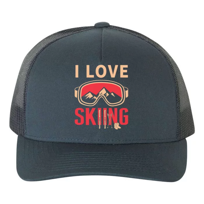 Ski Gift Skiing And Ski Lover Gift Yupoong Adult 5-Panel Trucker Hat