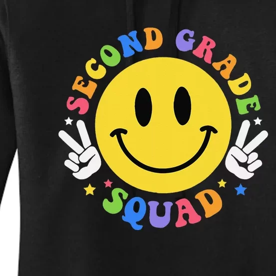 Second Grade Squad Back To School Retro 2nd Grade Teachers Women's Pullover Hoodie