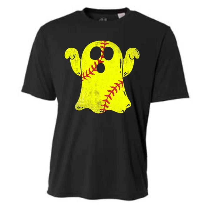 Softball Ghost Softball Lover Halloween Costume Cooling Performance Crew T-Shirt