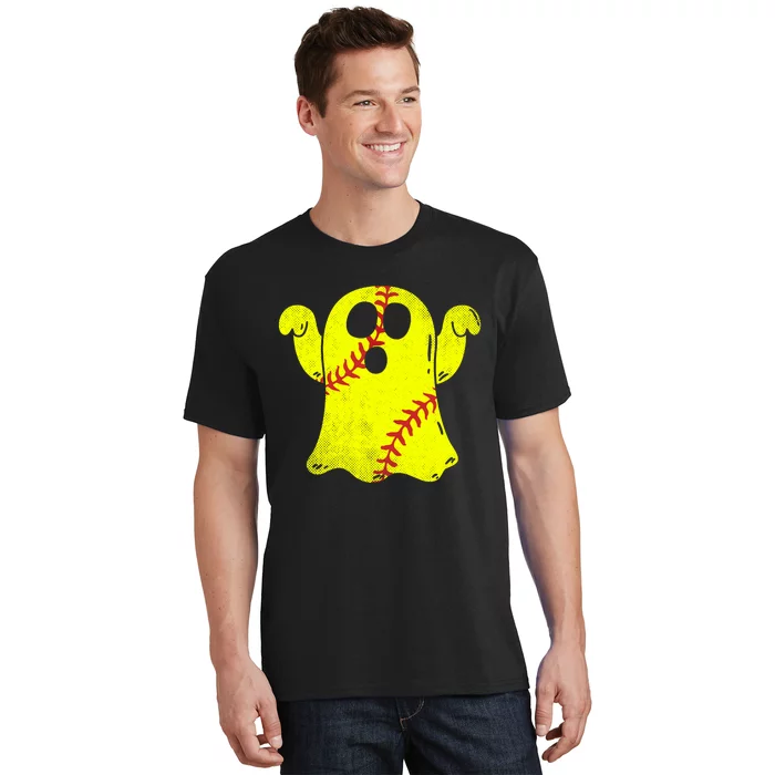 Softball Ghost Softball Lover Halloween Costume T-Shirt