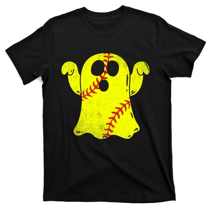 Softball Ghost Softball Lover Halloween Costume T-Shirt