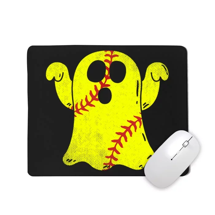 Softball Ghost Softball Lover Halloween Costume Mousepad