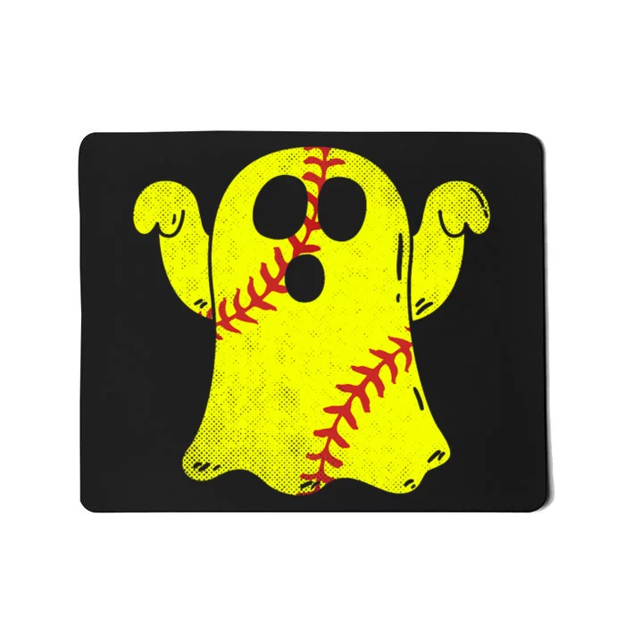 Softball Ghost Softball Lover Halloween Costume Mousepad