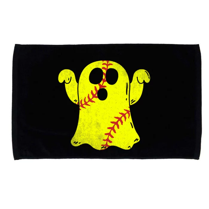 Softball Ghost Softball Lover Halloween Costume Microfiber Hand Towel