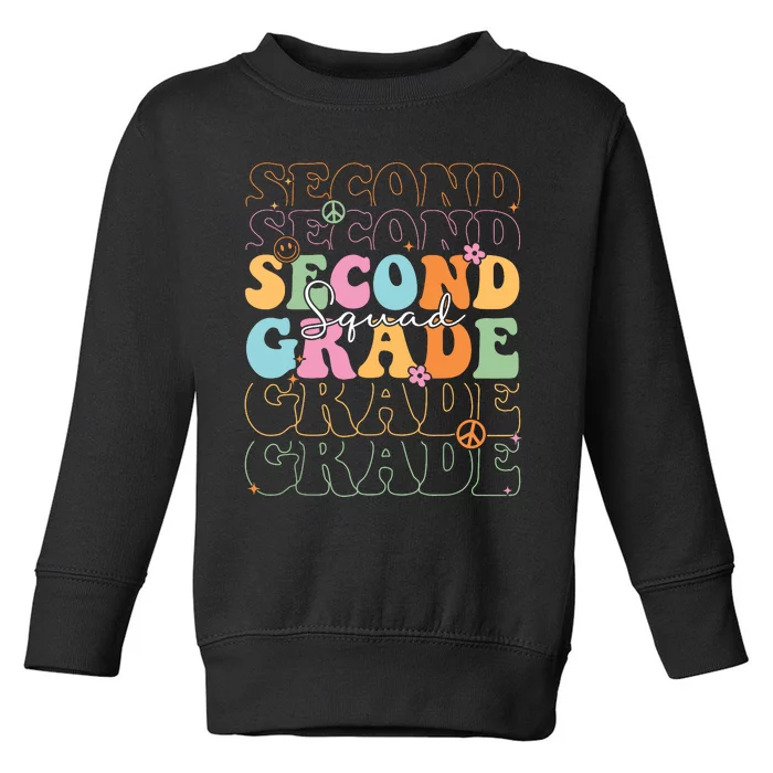 Second Grade Squad Student Teacher Gift Back To School Toddler Sweatshirt