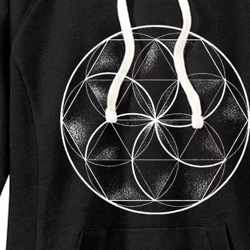 Sacred Geometry Star Tetrahedron Merkaba Women's Fleece Hoodie